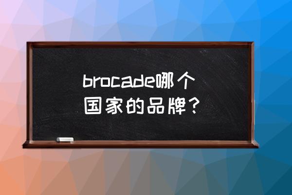 博科交换机经销商 brocade哪个国家的品牌？