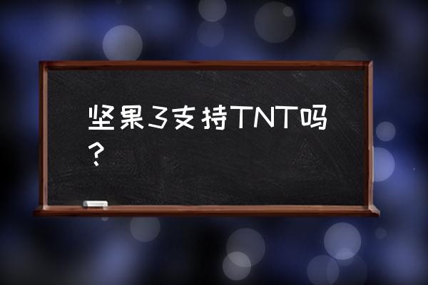 坚果tnt功能 坚果3支持TNT吗？