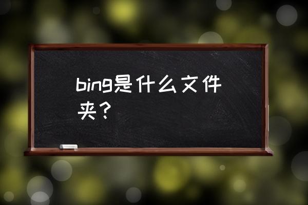 bing.com.cn bing是什么文件夹？