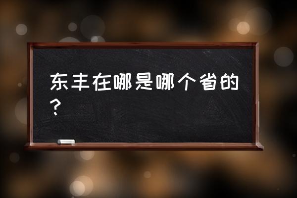吉林省东丰县人口 东丰在哪是哪个省的？