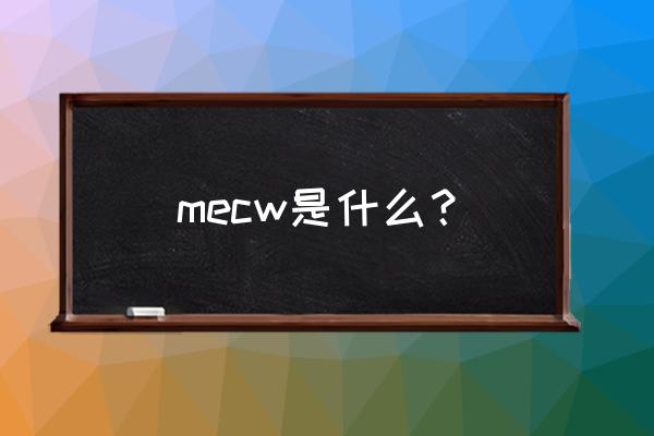 广东耐思尼克 mecw是什么？